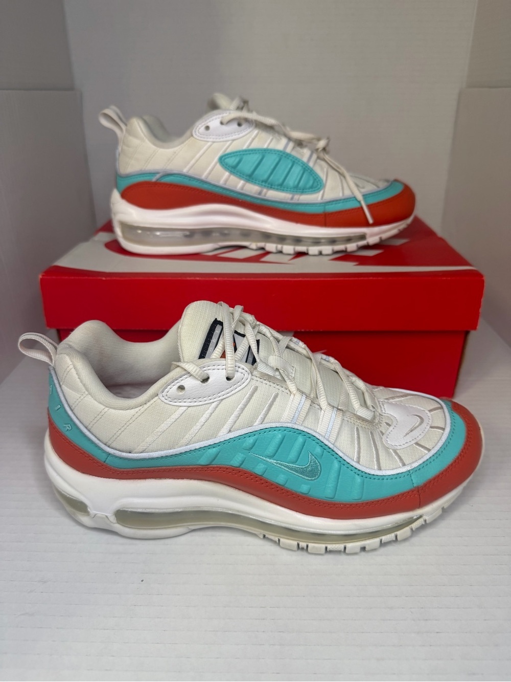 Nike Air Max 98 SE Cosmic Clay/Light Aqua Womens Shoes Size 8 AT6640 801 W/Box